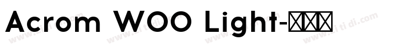 Acrom W00 Light字体转换